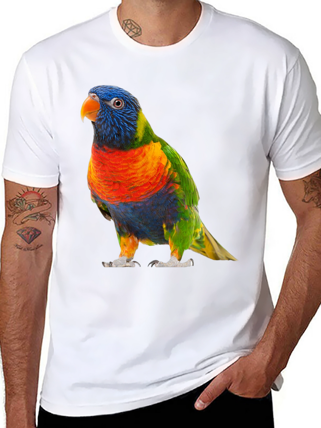 Vibrant Lorikeet Bird Graphic T-Shirt