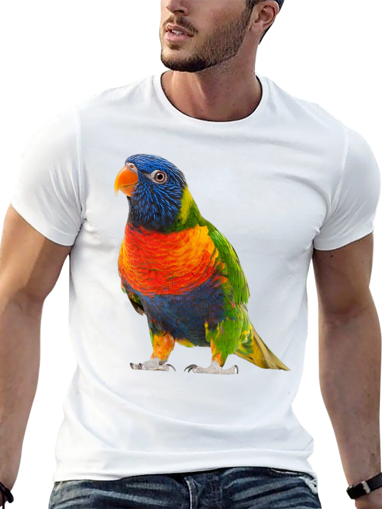 Vibrant Lorikeet Bird Graphic T-Shirt