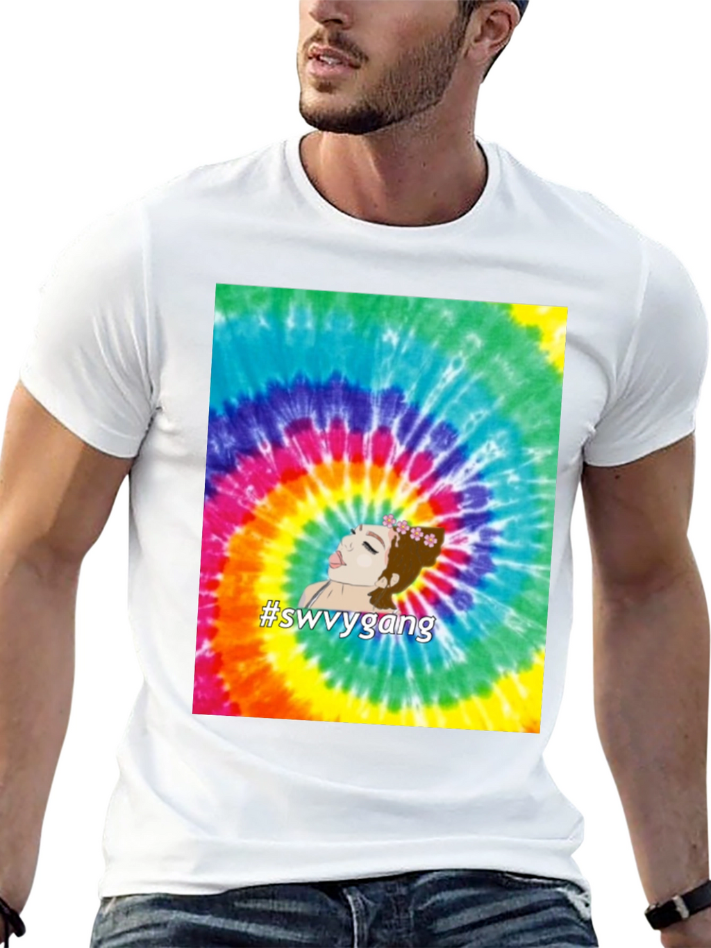 Tie-Dye Swvygang Graphic Tee - Casual Comfort