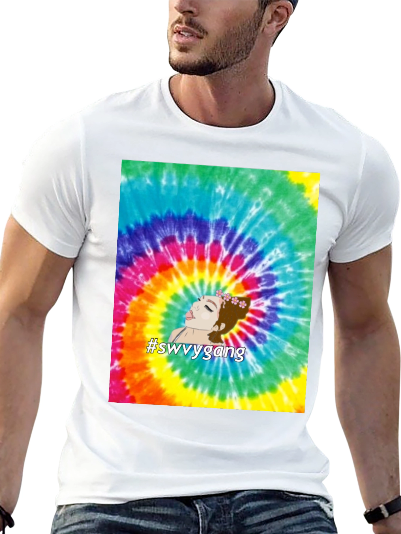 Tie-Dye Swvygang Graphic Tee - Casual Comfort