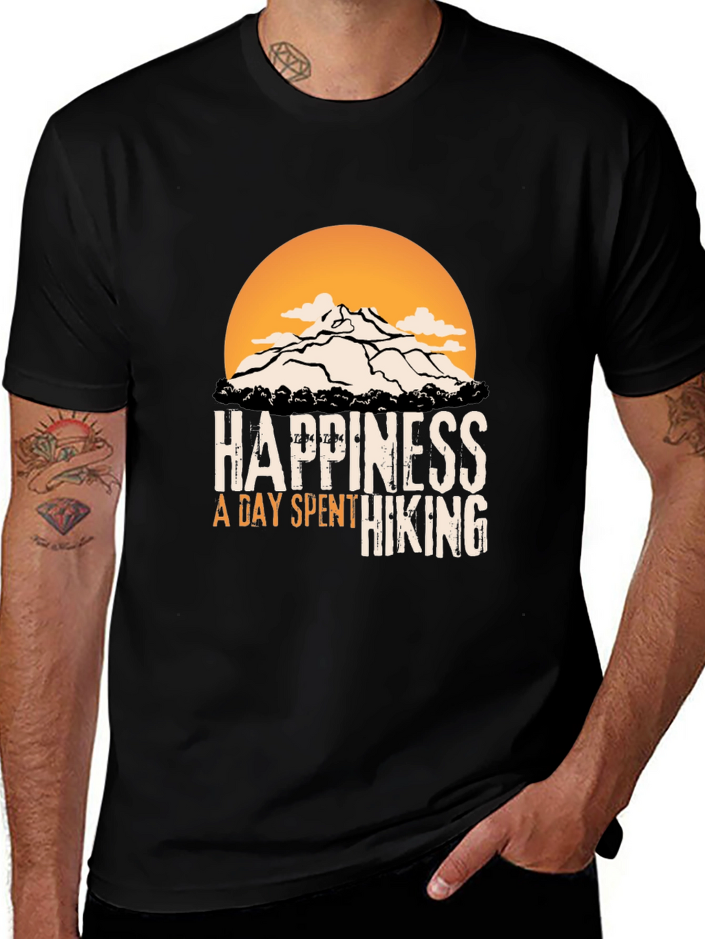 Hiking Adventure T-Shirt - Happiness Is Hiking Design