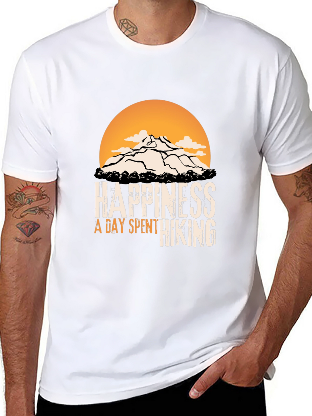 Hiking Adventure T-Shirt - Happiness Is Hiking Design