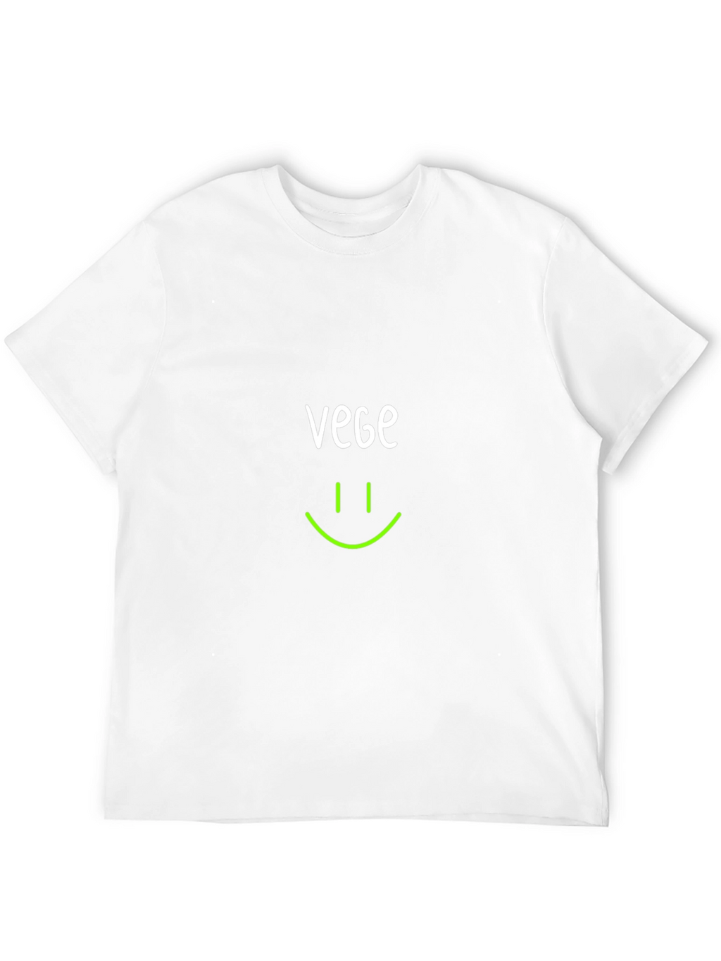 Vegan Smile T-Shirt -  Black Crew Neck