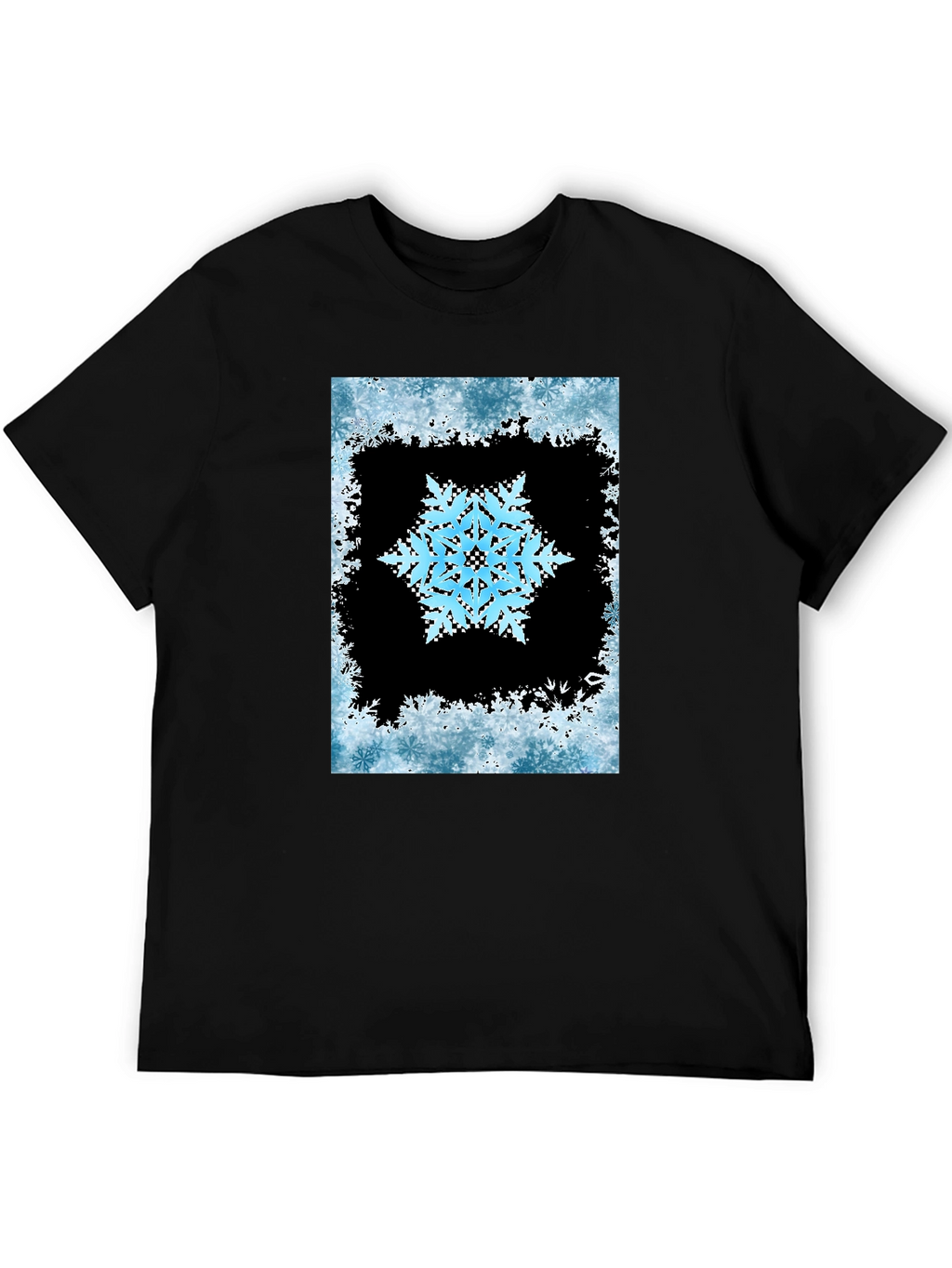 Snowflake Graphic Black T-Shirt