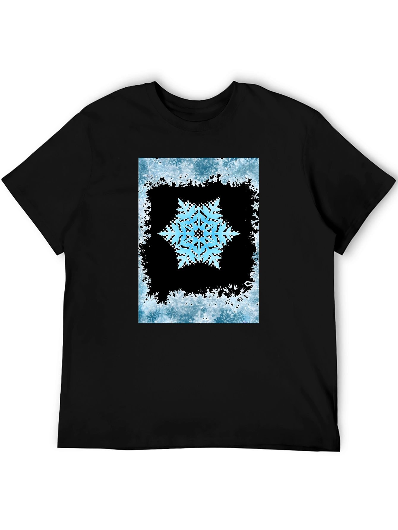 Snowflake Graphic Black T-Shirt