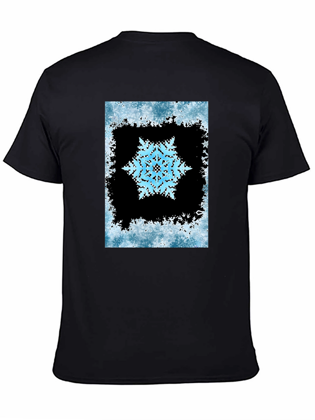 Snowflake Graphic Black T-Shirt