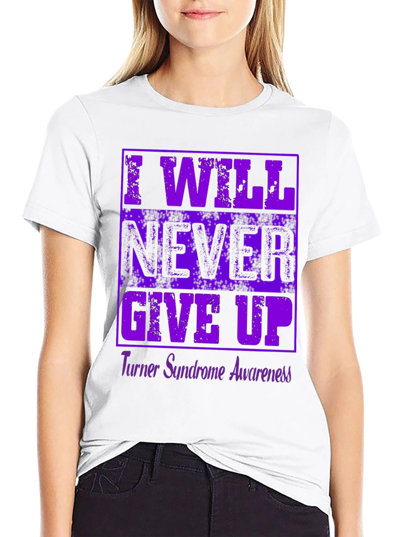 I Will Never Give Up Awareness T-Shirt