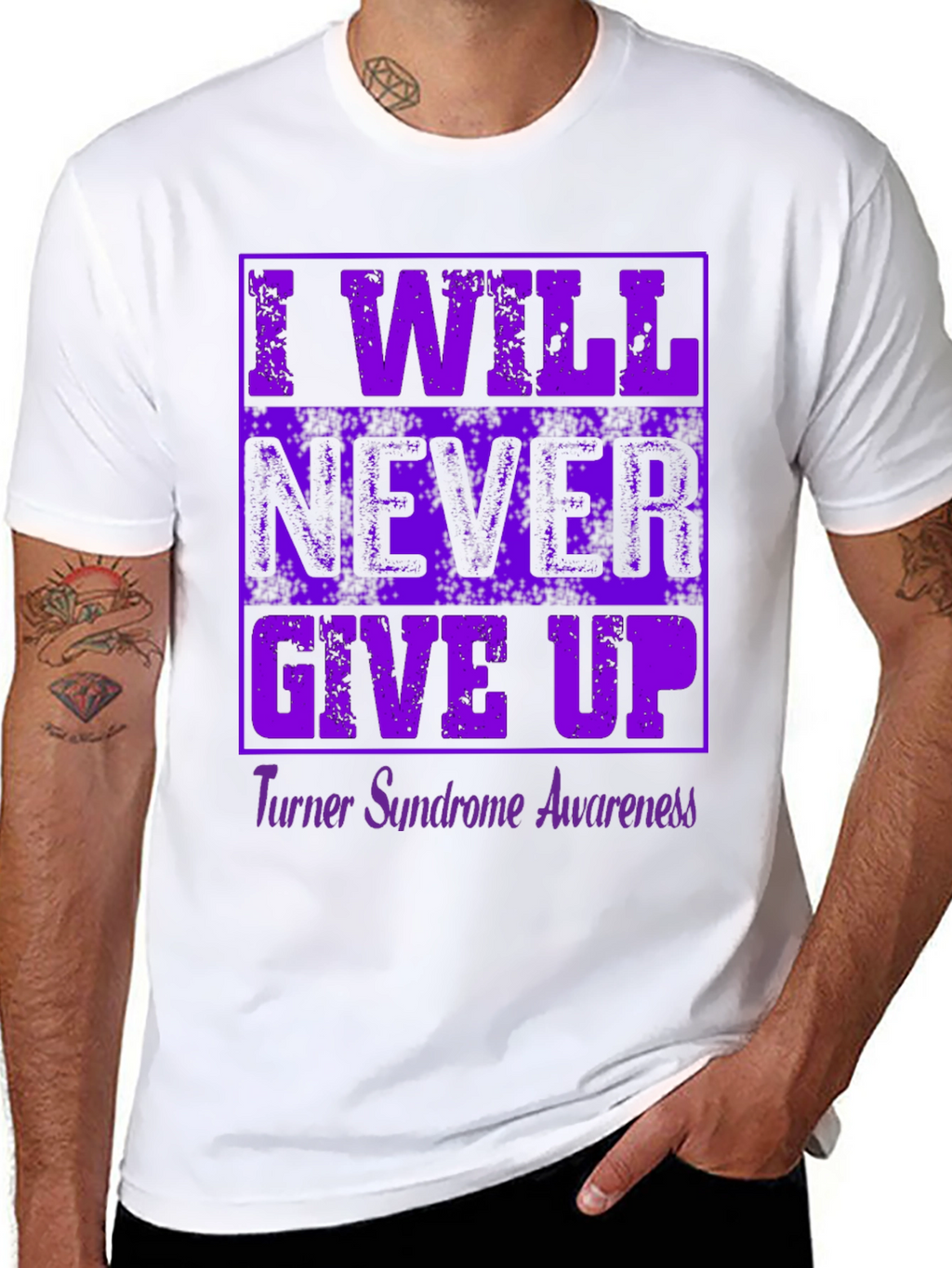 I Will Never Give Up Awareness T-Shirt