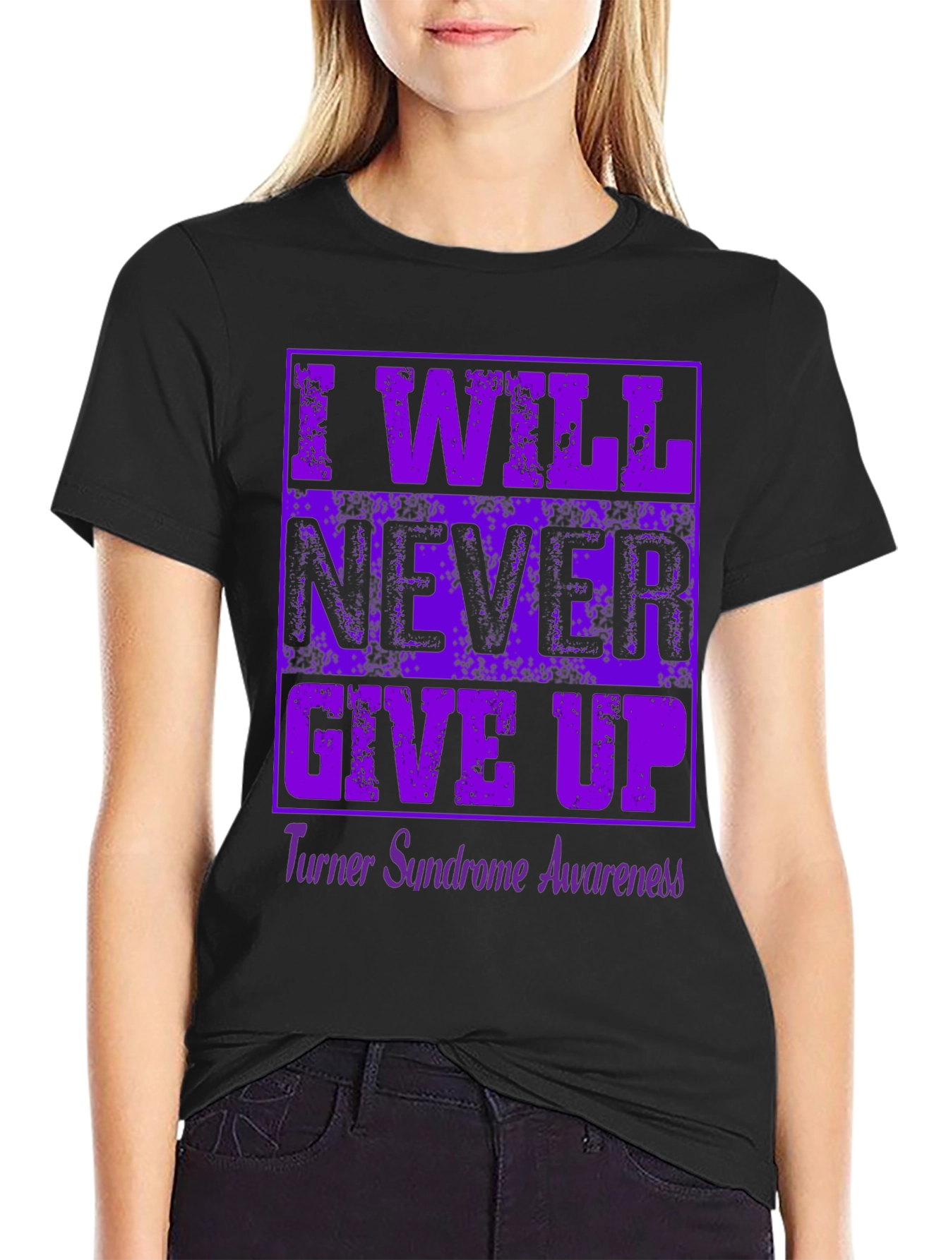 I Will Never Give Up Awareness T-Shirt