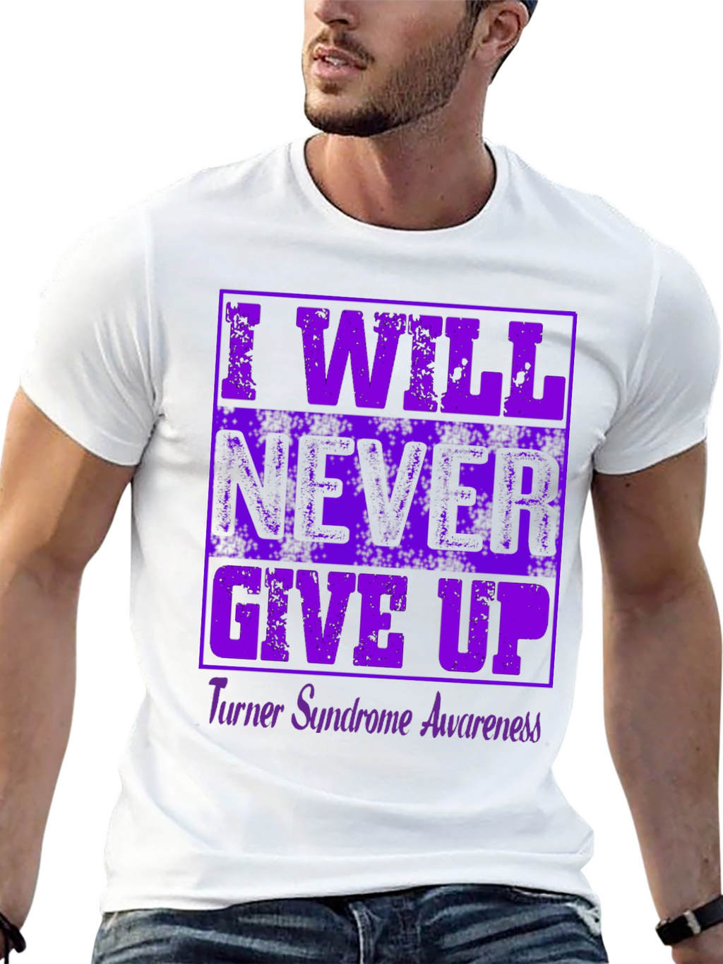 I Will Never Give Up Awareness T-Shirt