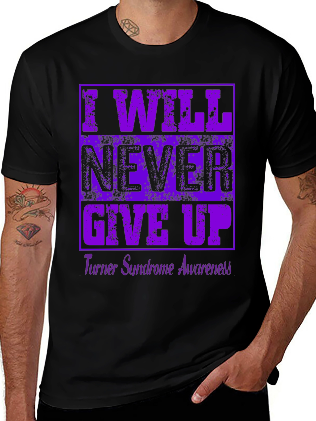 I Will Never Give Up Awareness T-Shirt