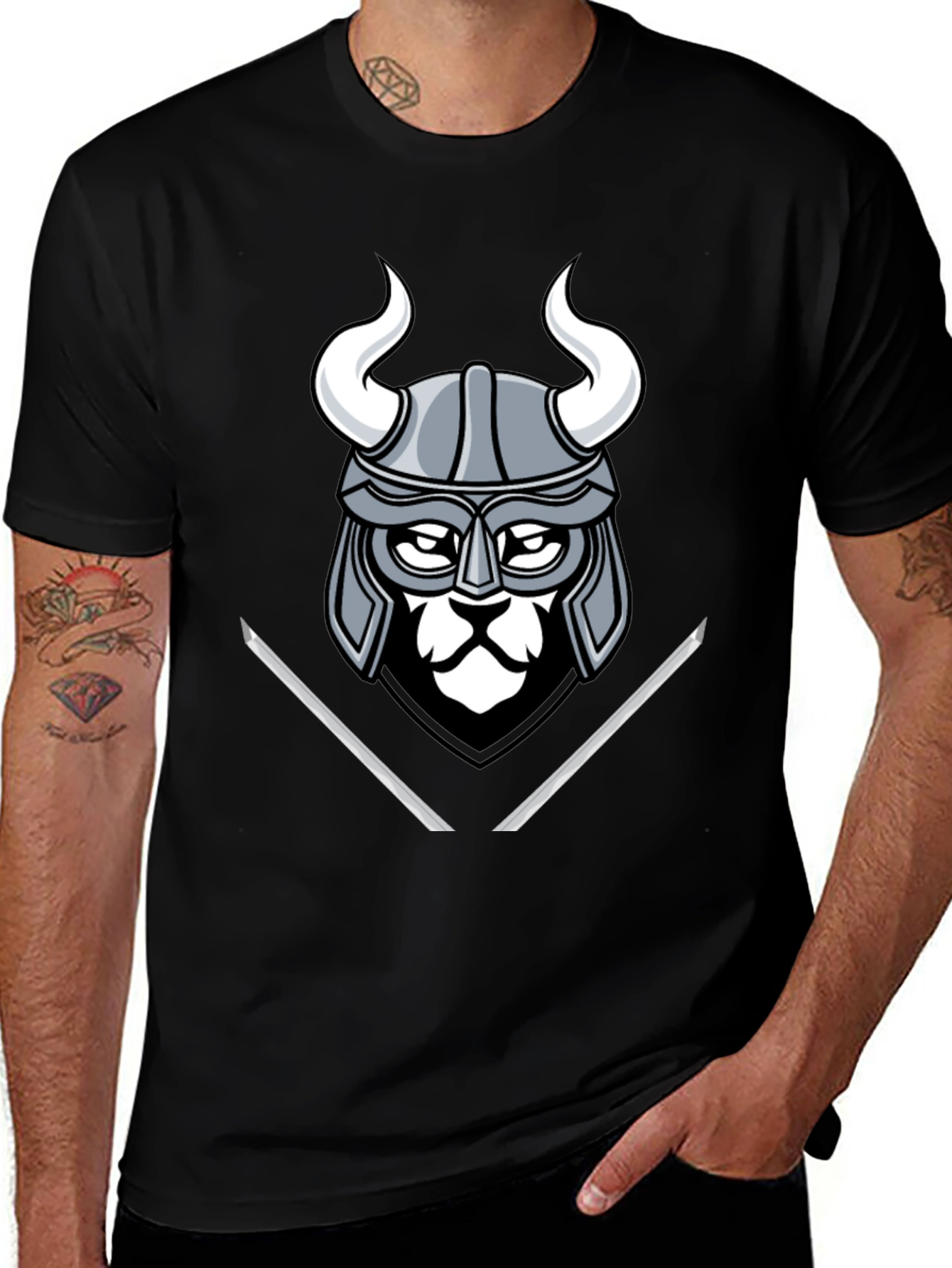 Viking Warrior Graphic Tee - Mens Black T-Shirt
