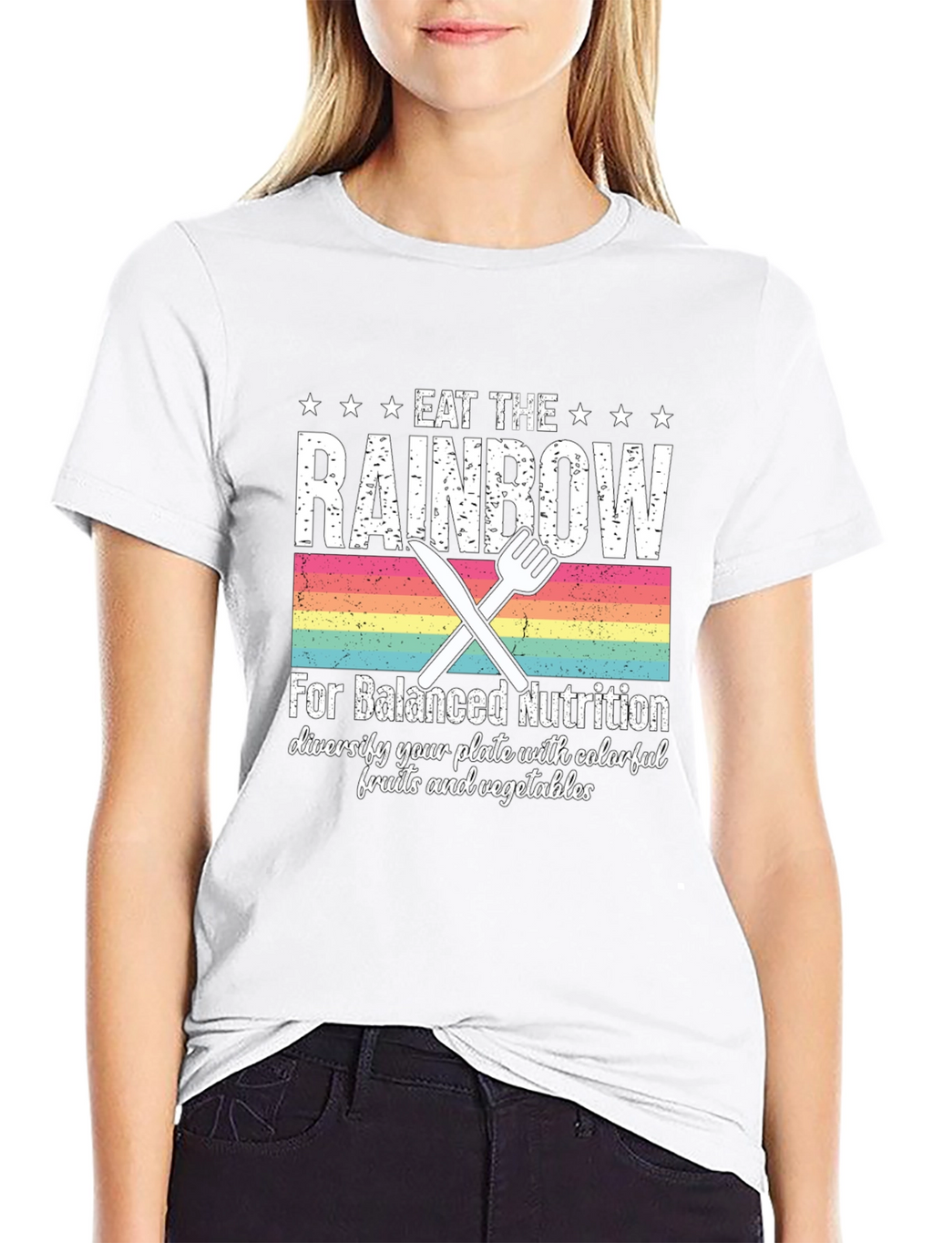 Eat the Rainbow T-Shirt - Balanced Nutrition Tee
