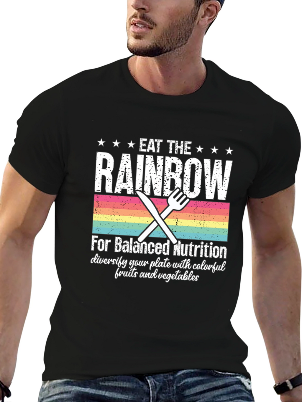 Eat the Rainbow T-Shirt - Balanced Nutrition Tee