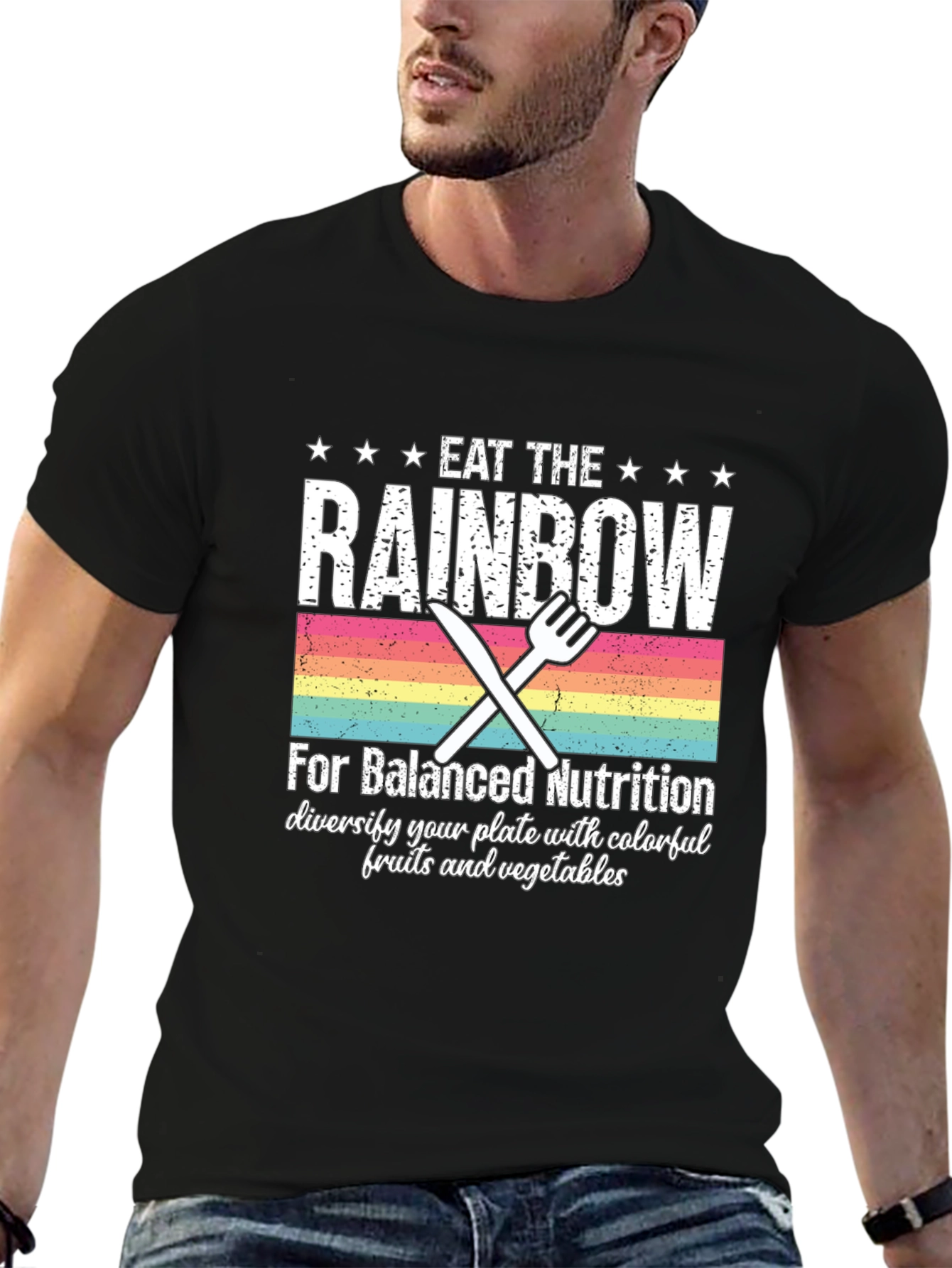 Eat the Rainbow T-Shirt - Balanced Nutrition Tee