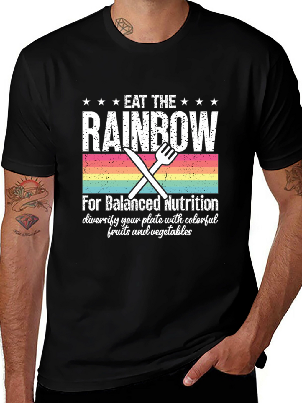 Eat the Rainbow T-Shirt - Balanced Nutrition Tee