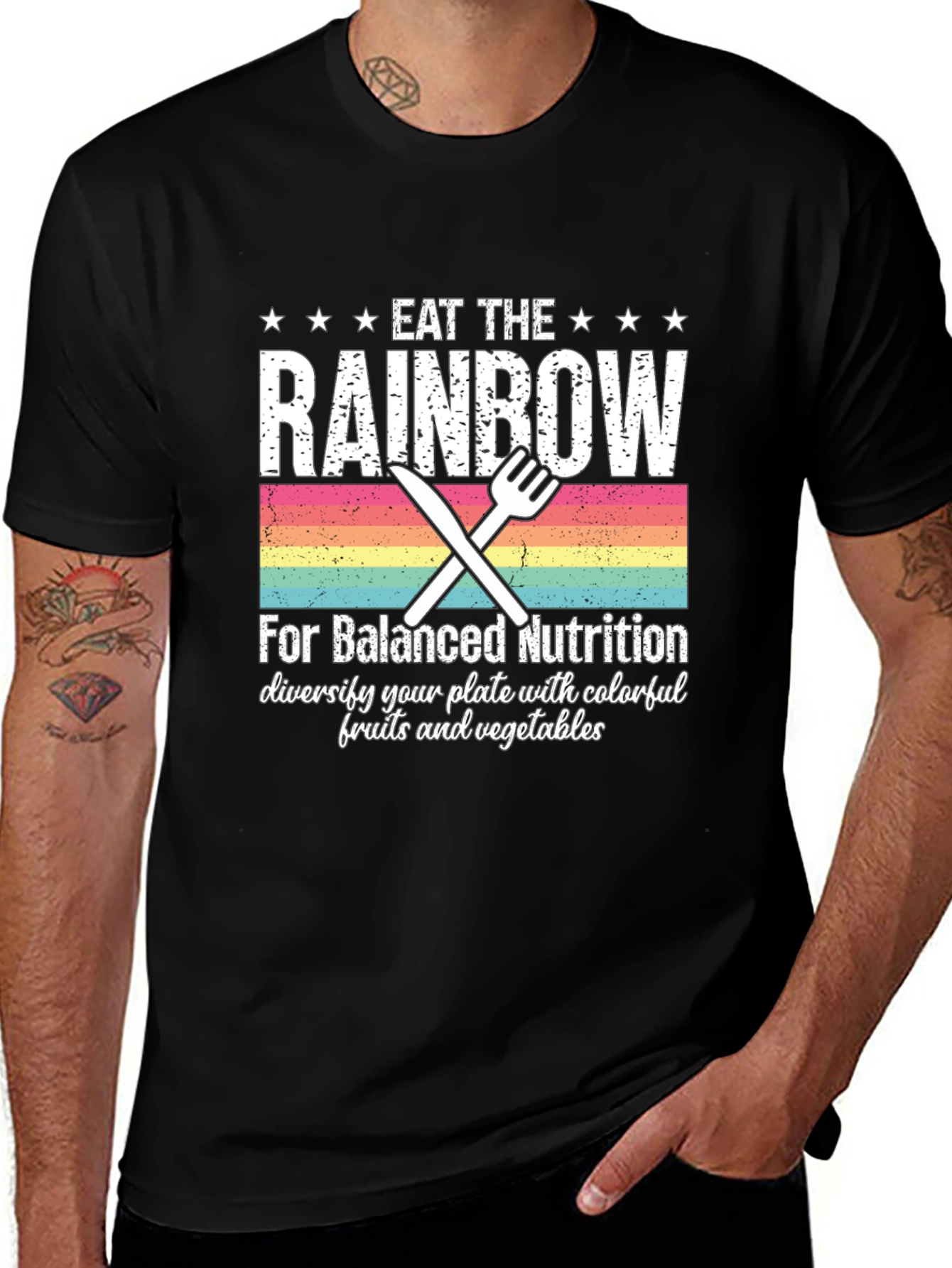 Eat the Rainbow T-Shirt - Balanced Nutrition Tee