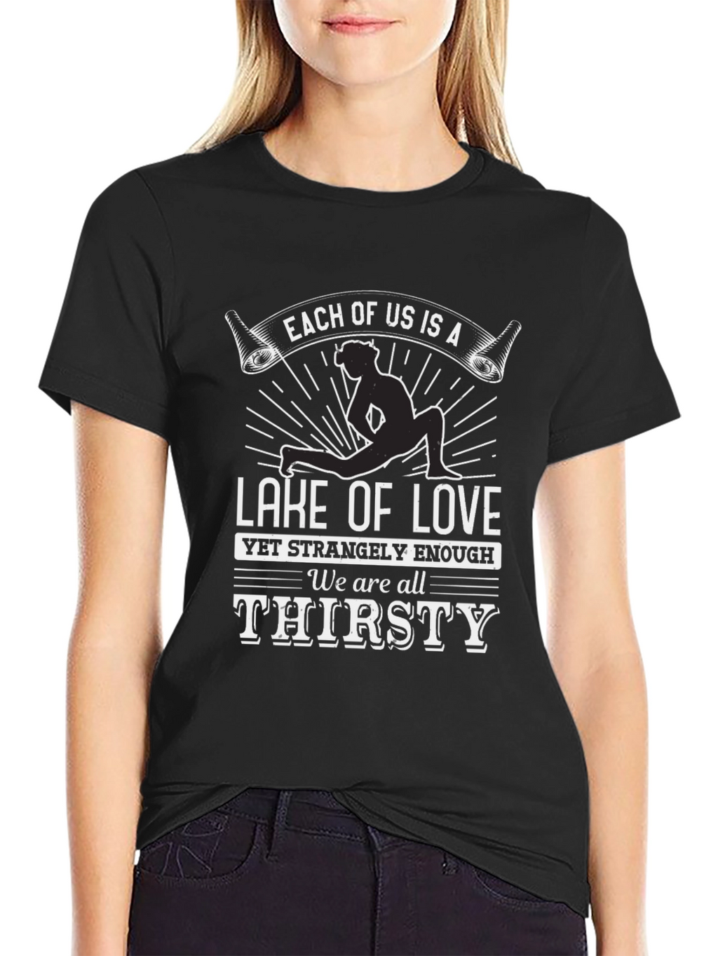 Lake of Love Graphic Tee - Unique Yoga Design