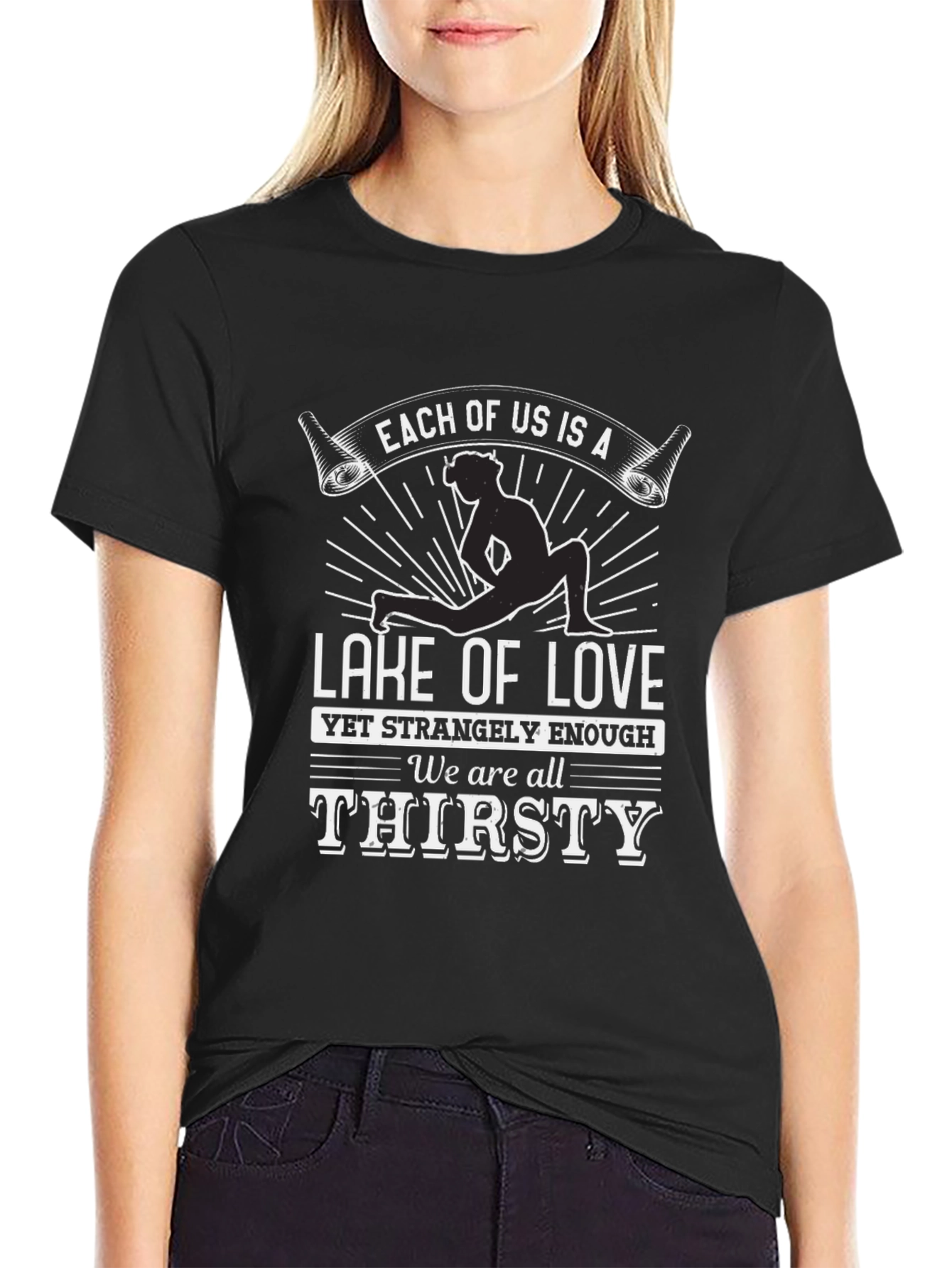 Lake of Love Graphic Tee - Unique Yoga Design