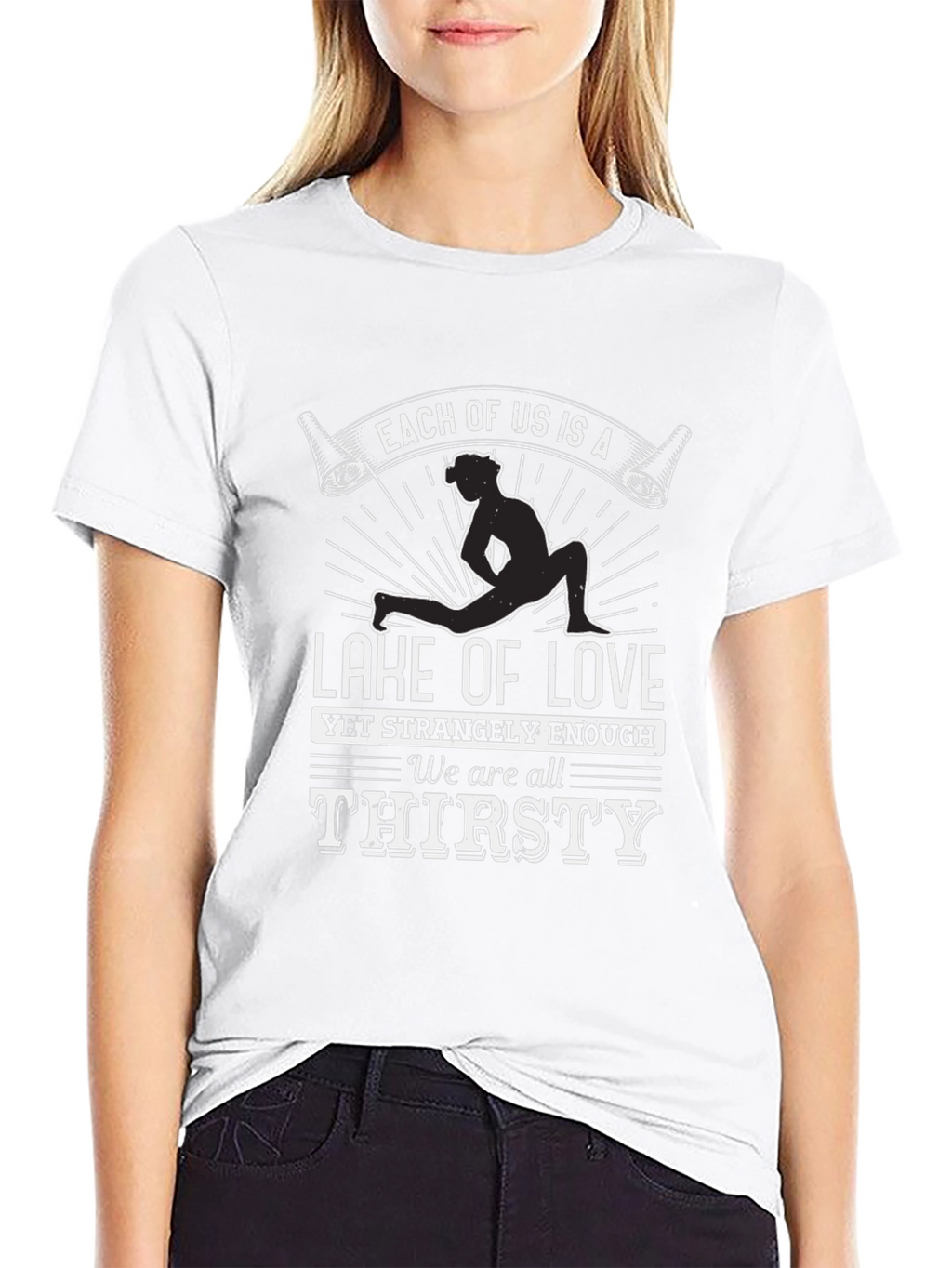 Lake of Love Graphic Tee - Unique Yoga Design
