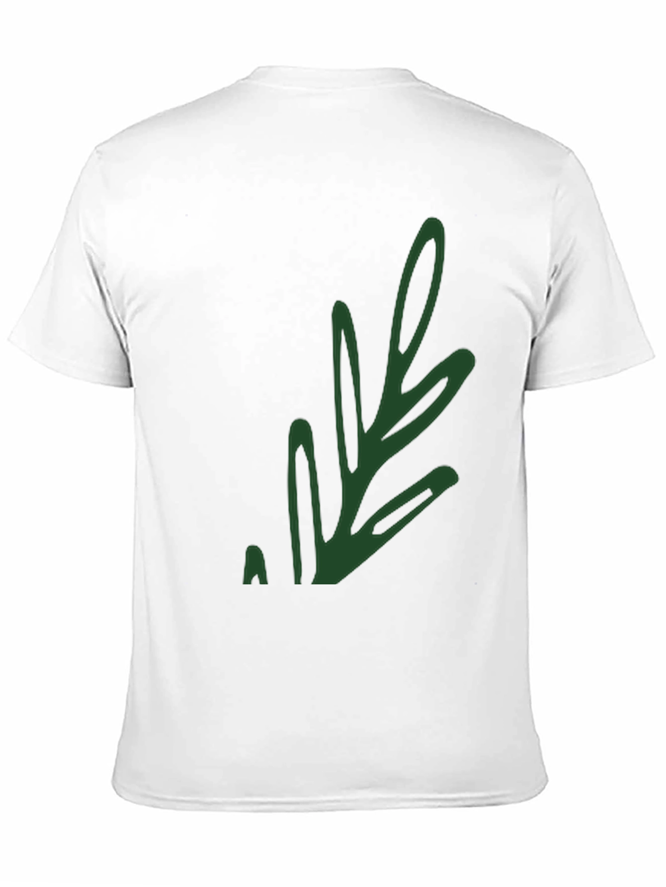 Stylish Black T-Shirt with Green Leaf Design