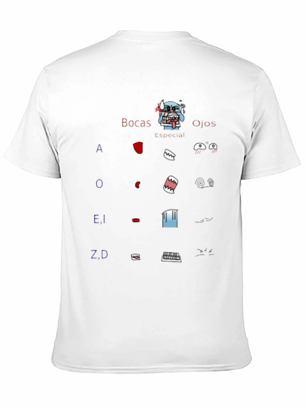 Cartoon Face Parts T-Shirt