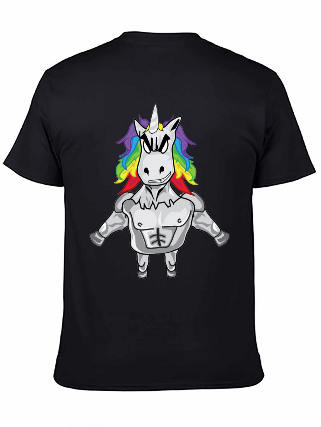 Unicorn Bodybuilder Black T-Shirt