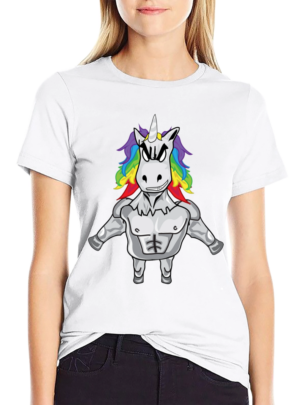 Unicorn Bodybuilder Black T-Shirt