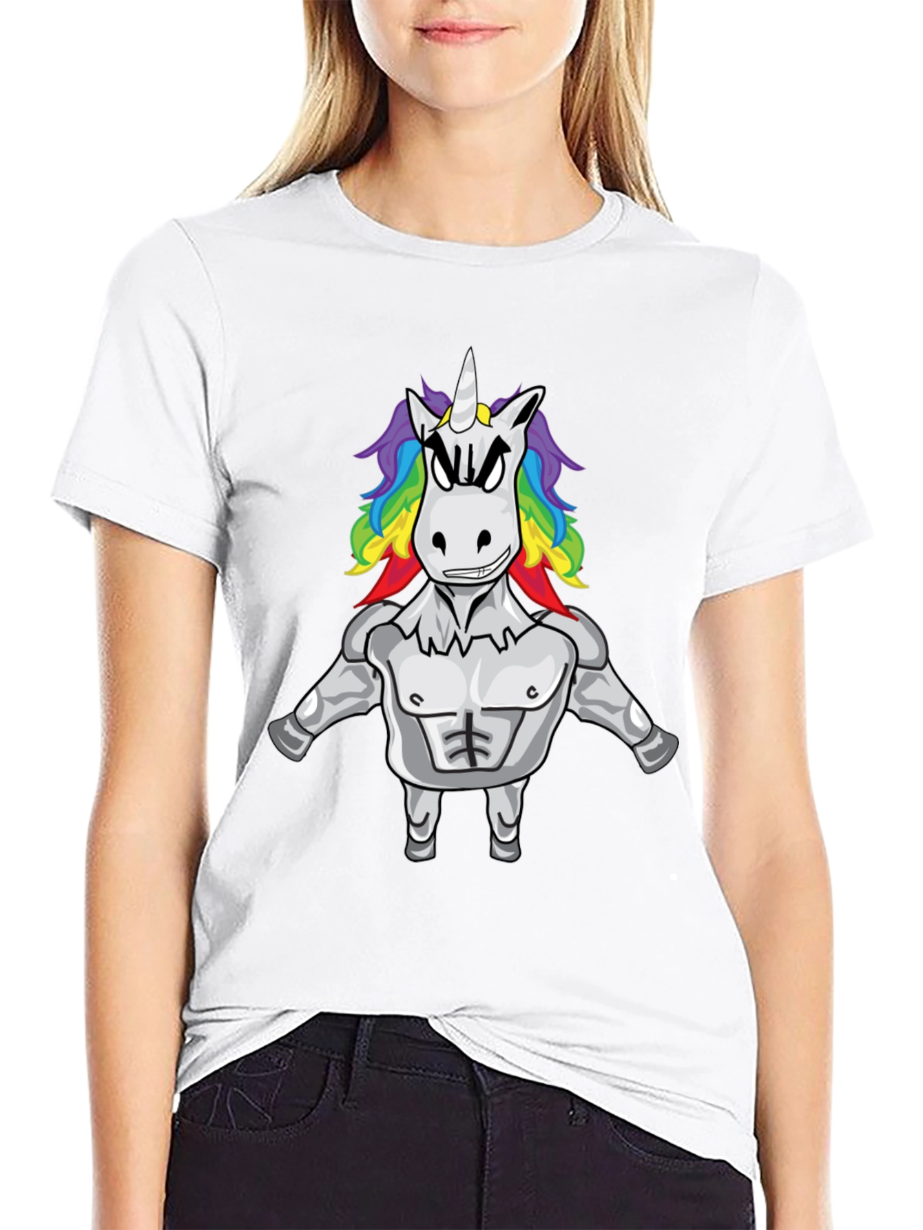 Unicorn Bodybuilder Black T-Shirt
