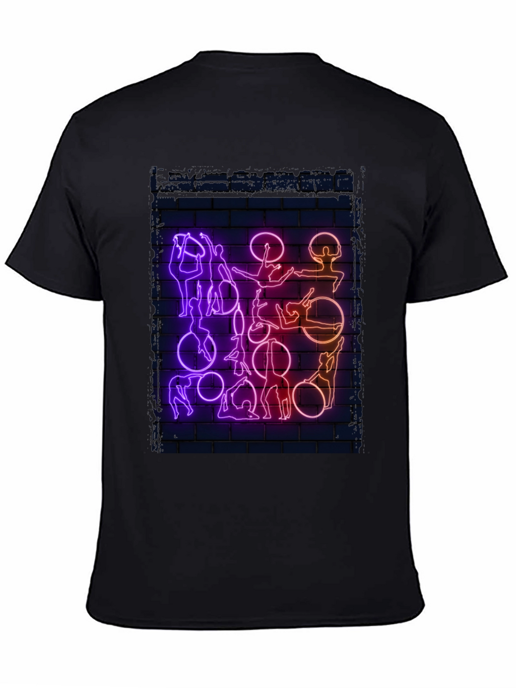 Neon Aerial Acrobatics Graphic T-Shirt