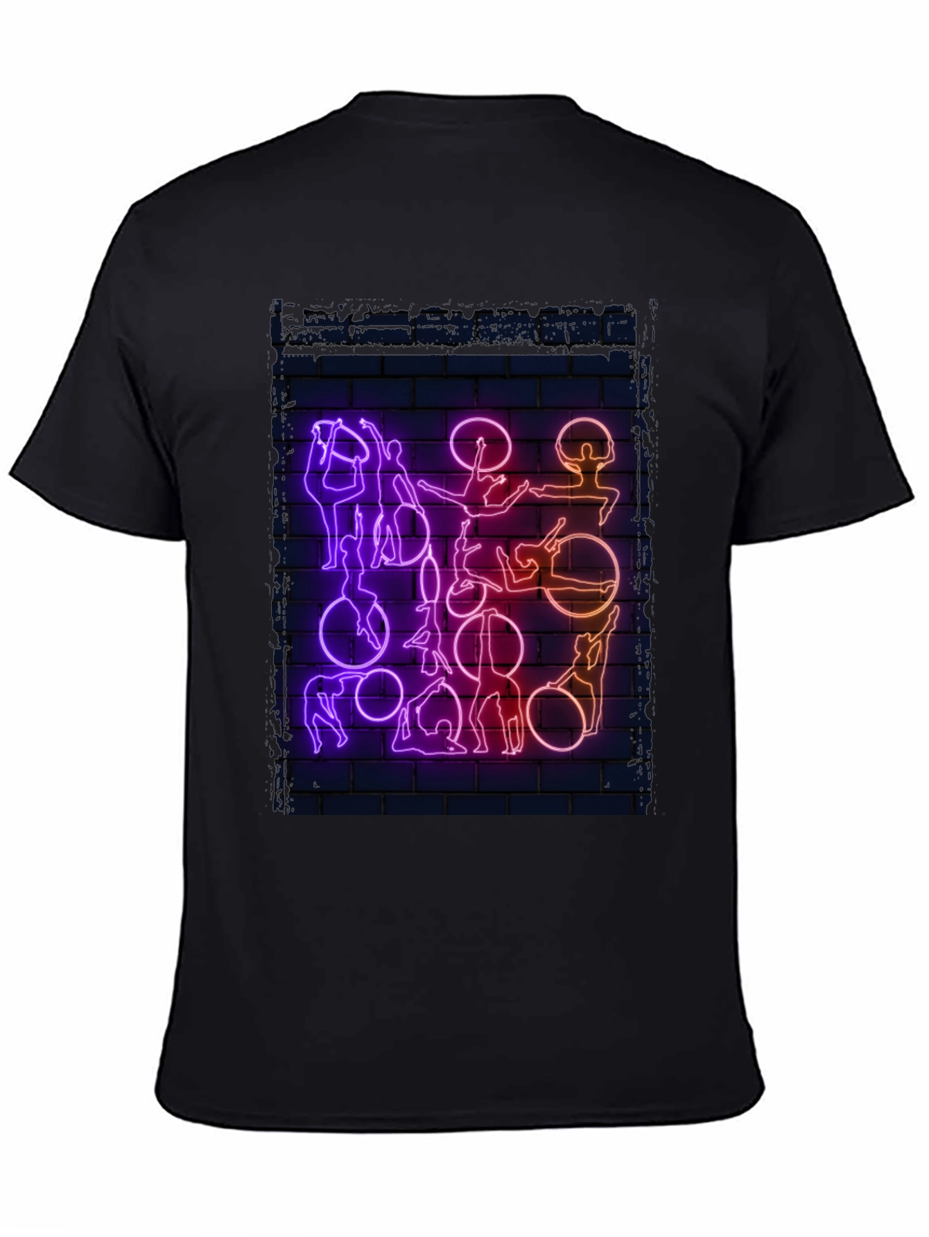 Neon Aerial Acrobatics Graphic T-Shirt
