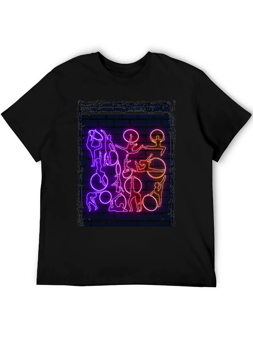 Neon Aerial Acrobatics Graphic T-Shirt