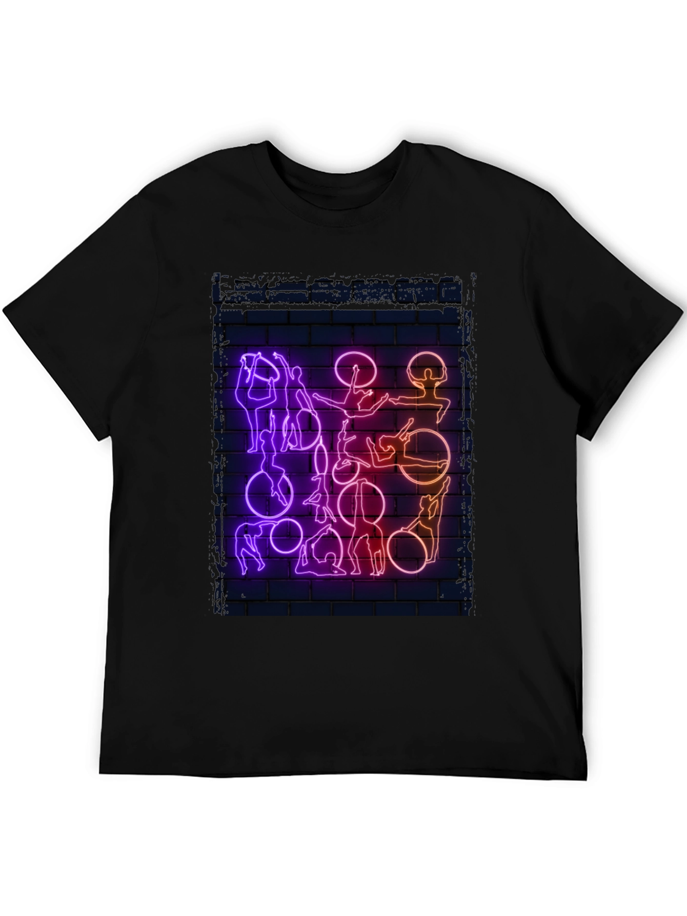 Neon Aerial Acrobatics Graphic T-Shirt