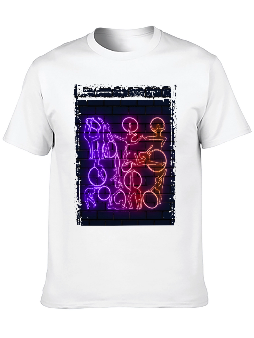 Neon Aerial Acrobatics Graphic T-Shirt