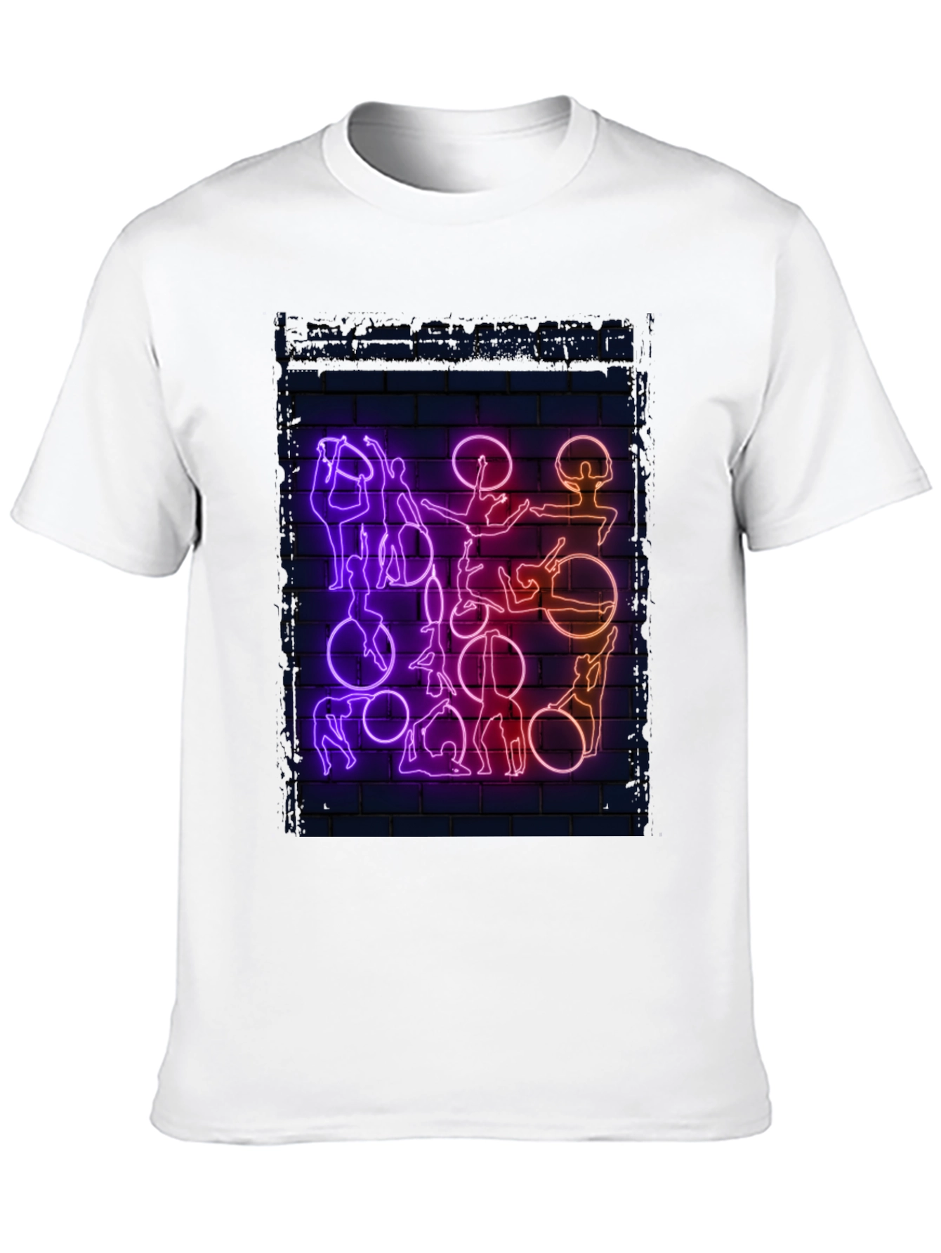 Neon Aerial Acrobatics Graphic T-Shirt