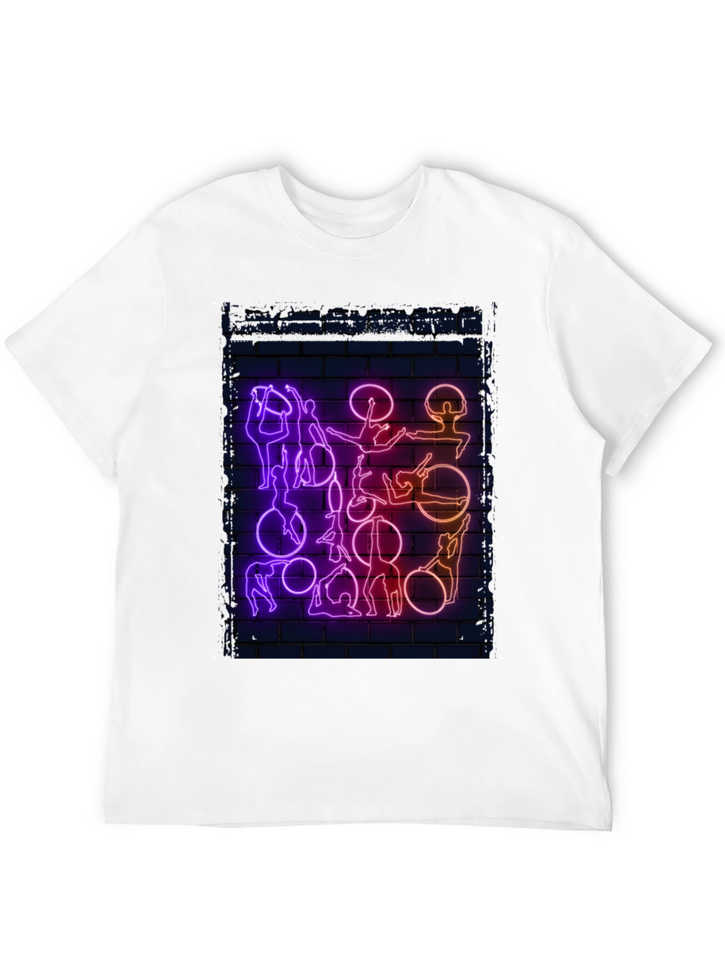 Neon Aerial Acrobatics Graphic T-Shirt