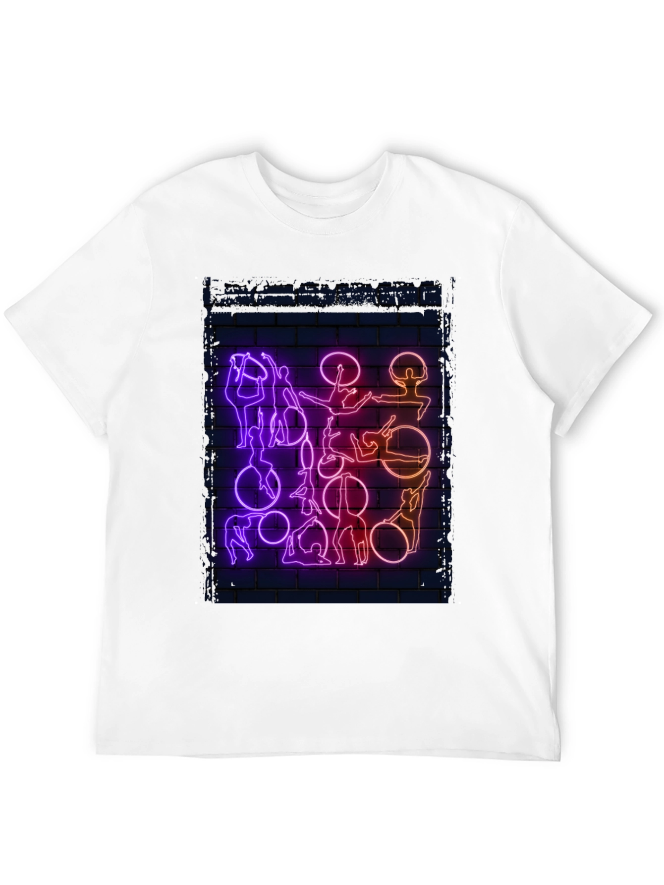 Neon Aerial Acrobatics Graphic T-Shirt