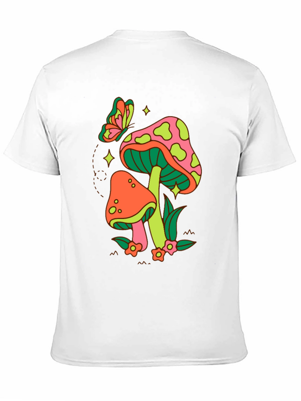 Groovy Mushroom & Butterfly Graphic Tee