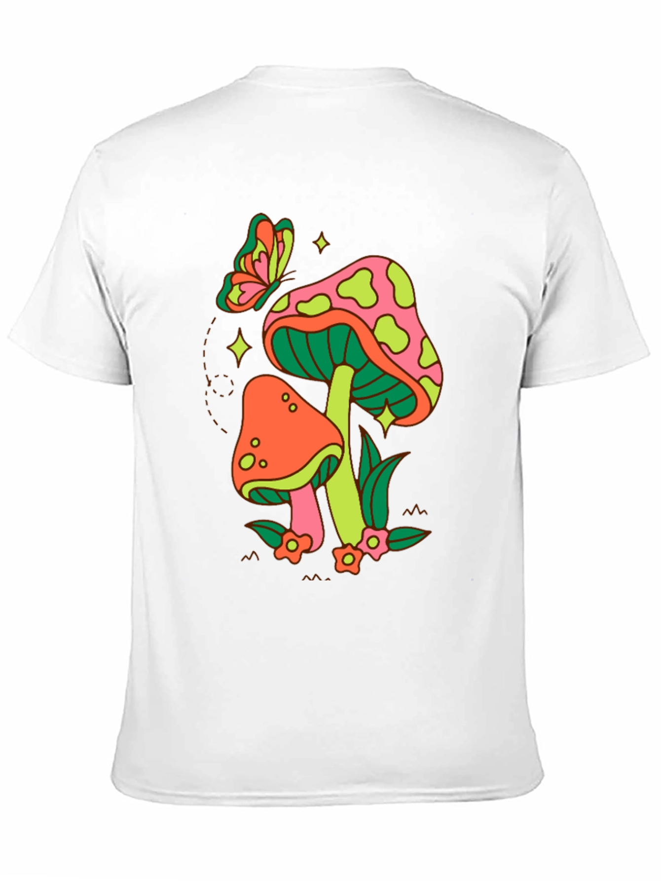 Groovy Mushroom & Butterfly Graphic Tee
