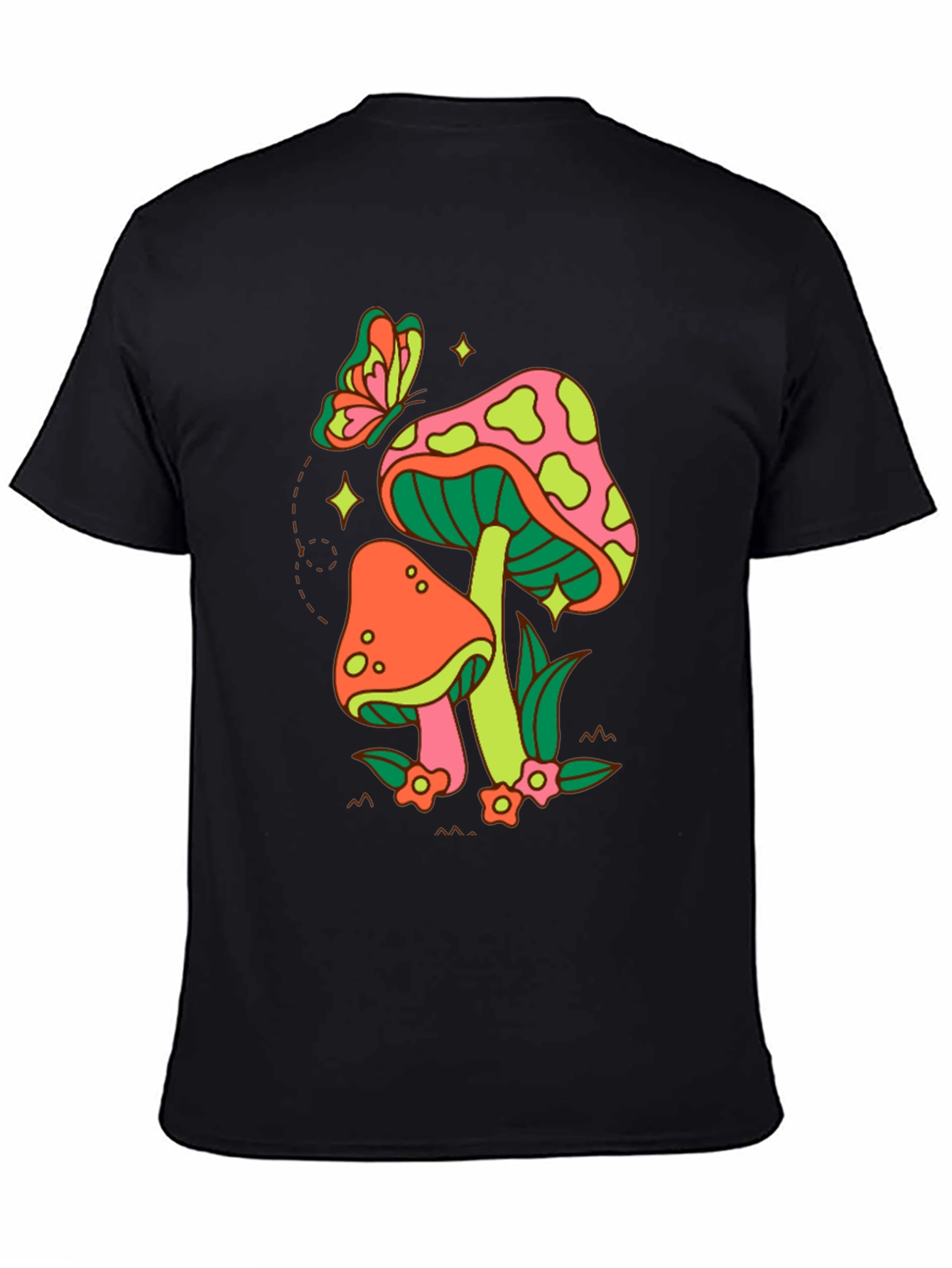 Groovy Mushroom & Butterfly Graphic Tee