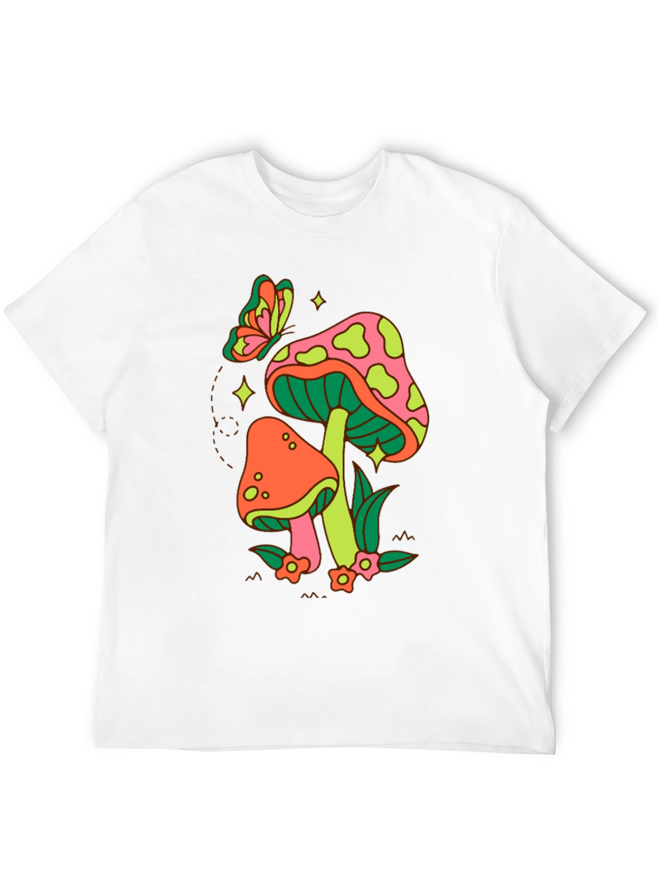 Groovy Mushroom & Butterfly Graphic Tee