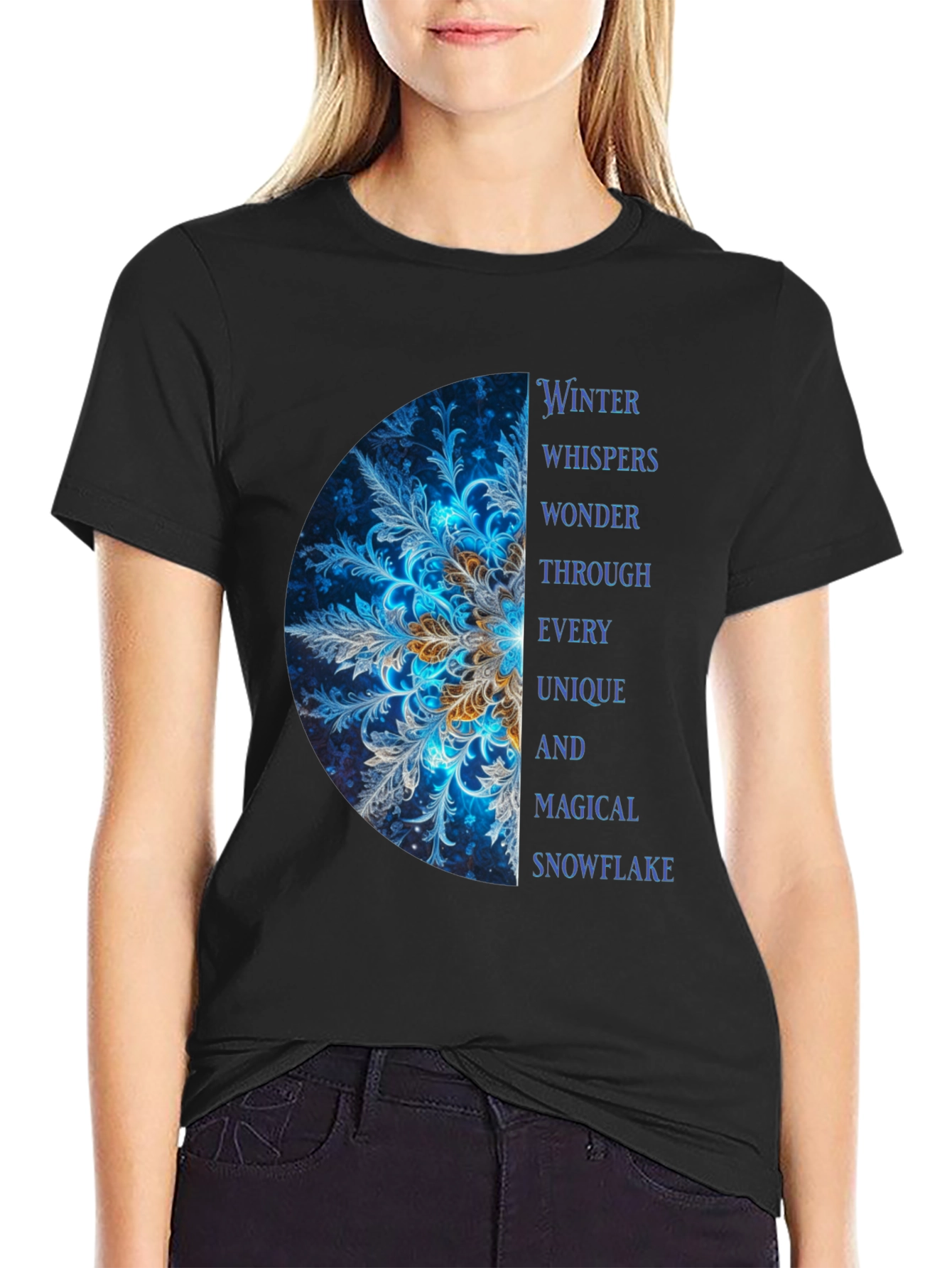 Winter Snowflake Graphic T-Shirt - Unique & Magical