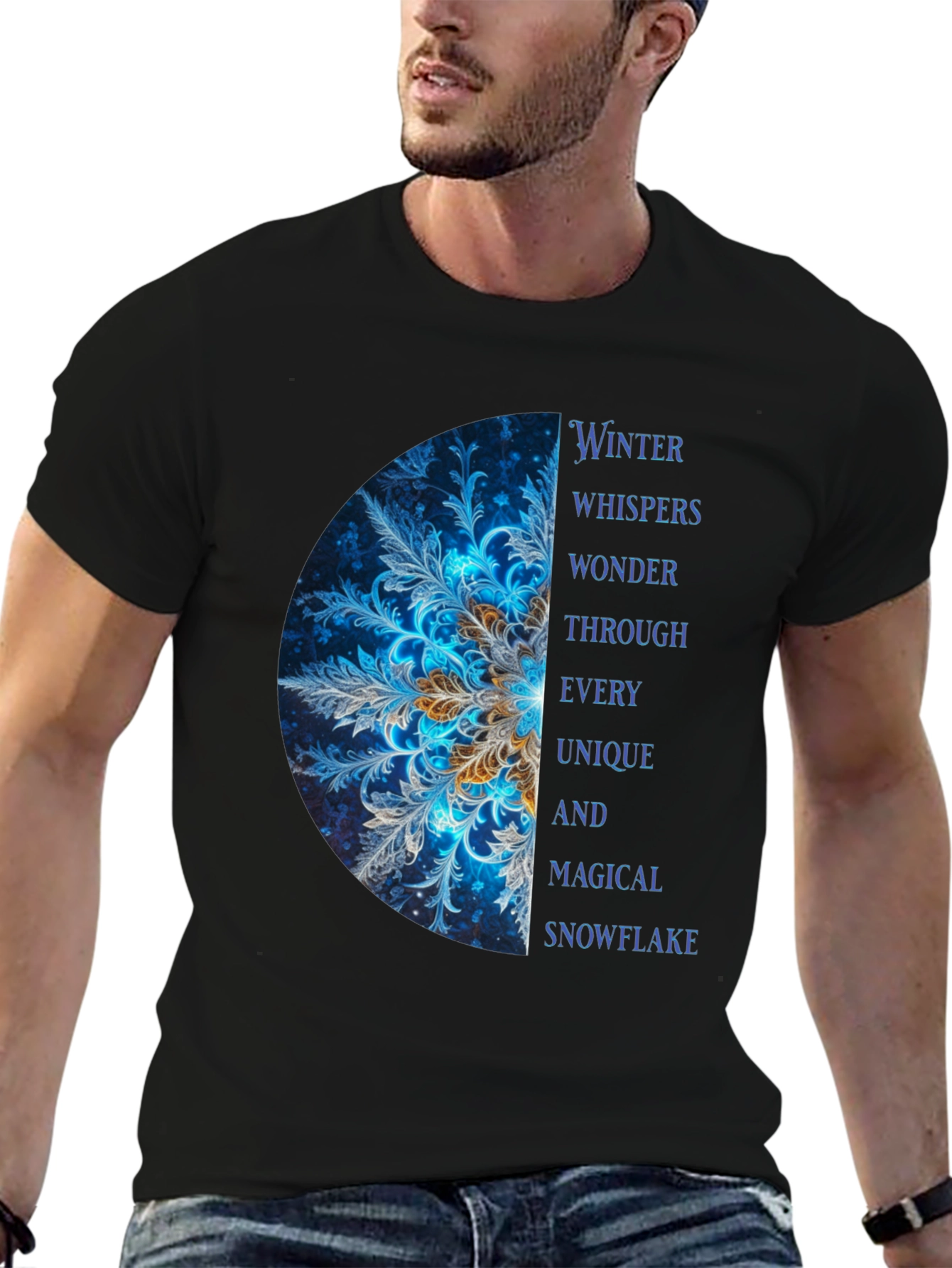 Winter Snowflake Graphic T-Shirt - Unique & Magical