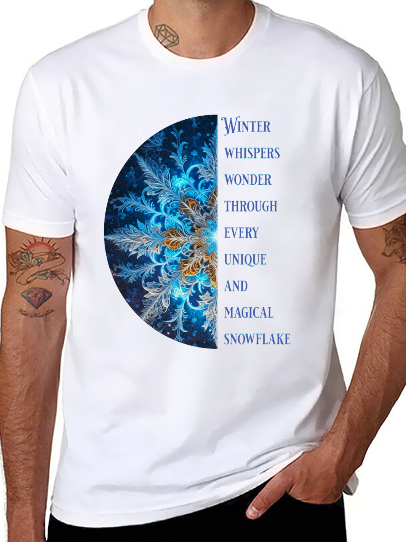 Winter Snowflake Graphic T-Shirt - Unique & Magical