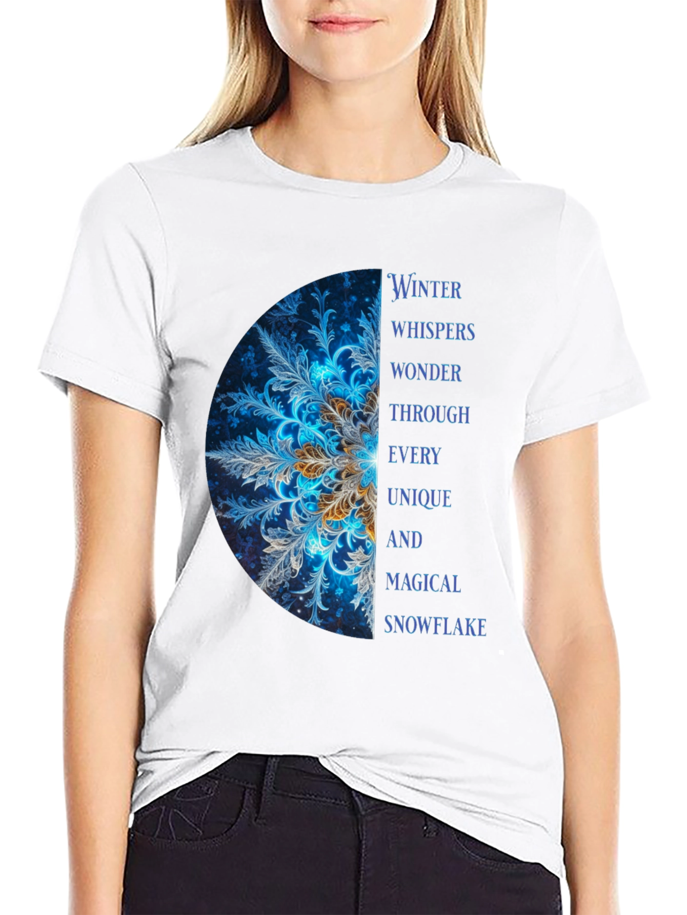 Winter Snowflake Graphic T-Shirt - Unique & Magical