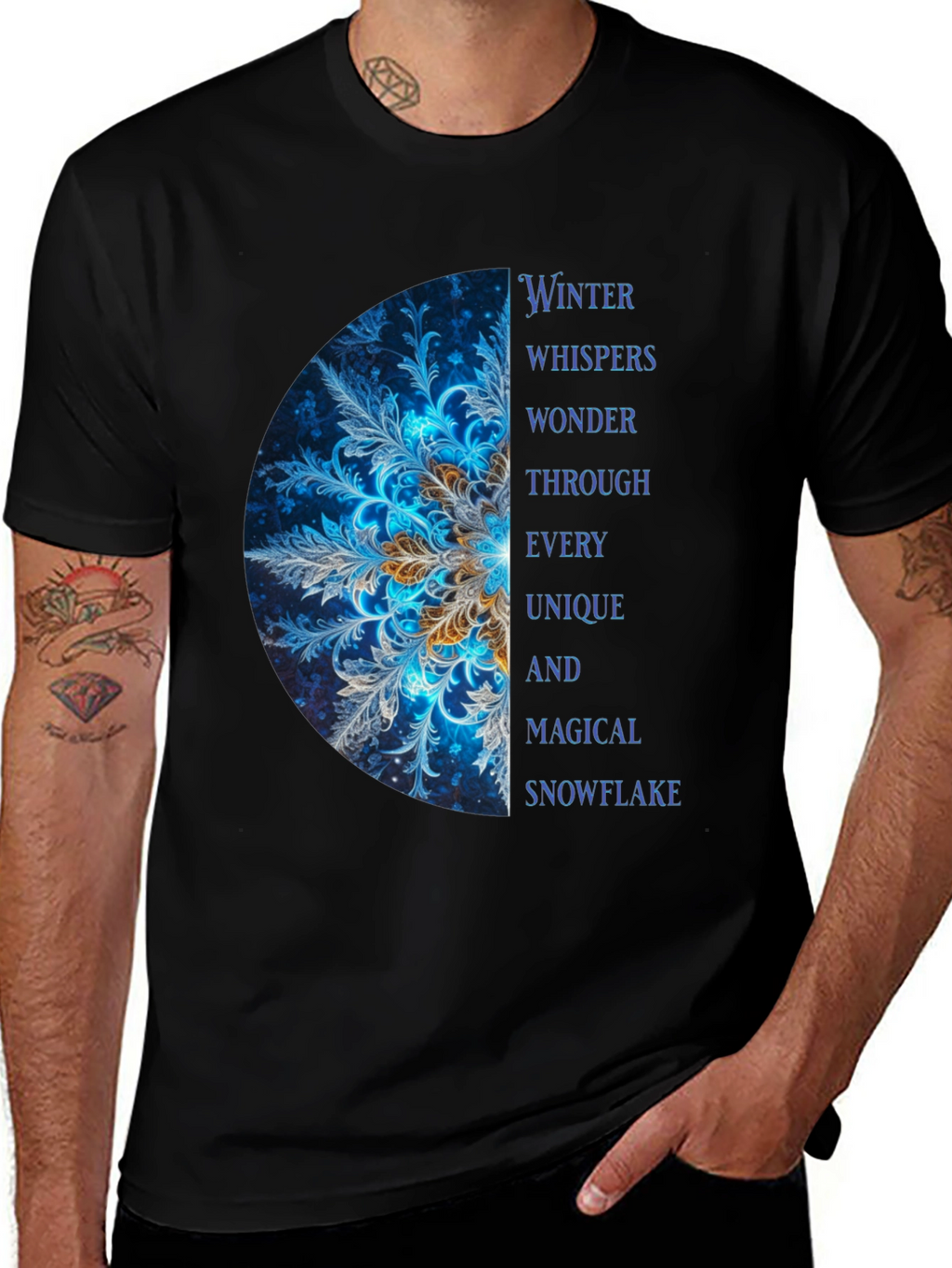 Winter Snowflake Graphic T-Shirt - Unique & Magical