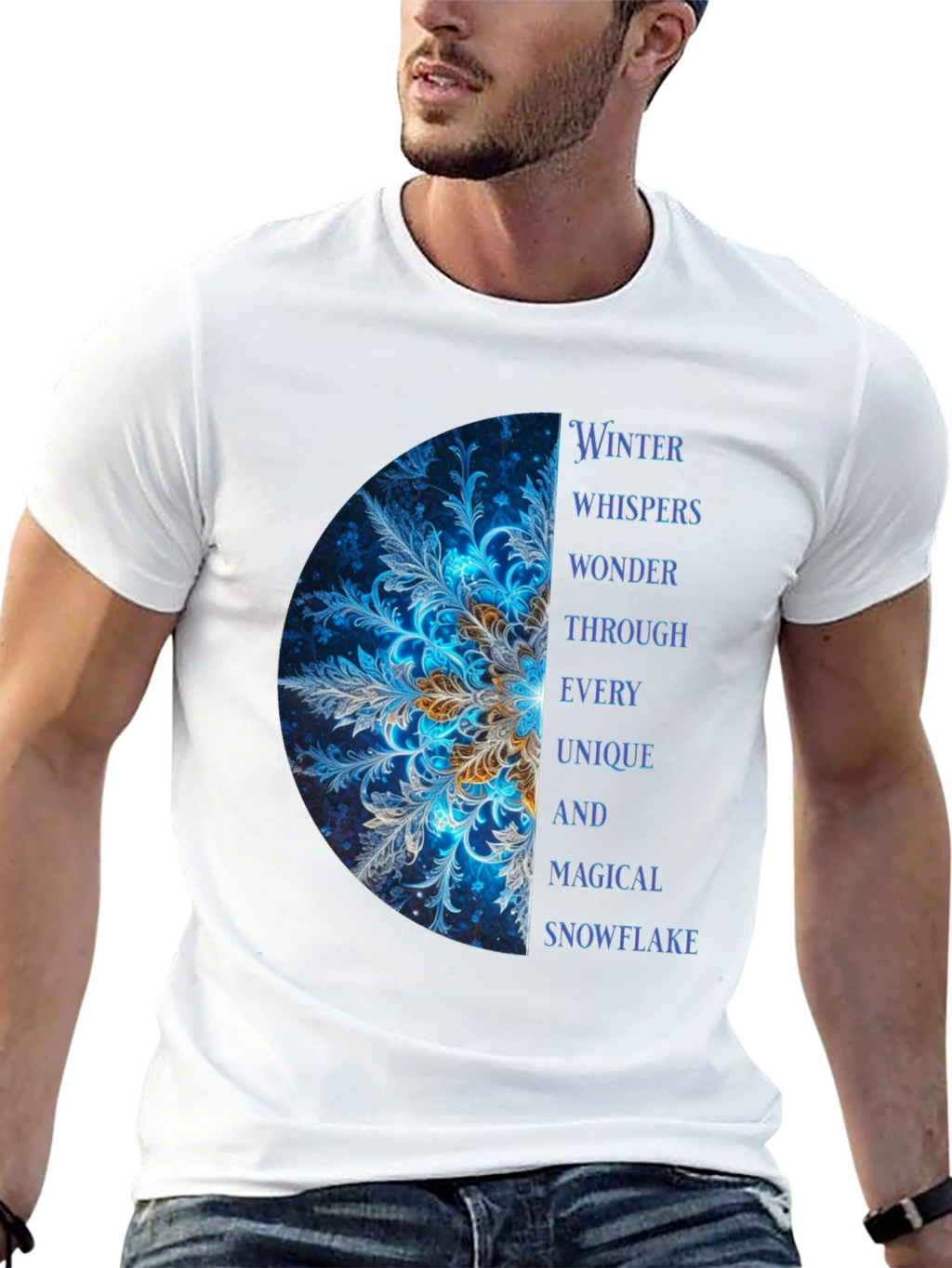 Winter Snowflake Graphic T-Shirt - Unique & Magical