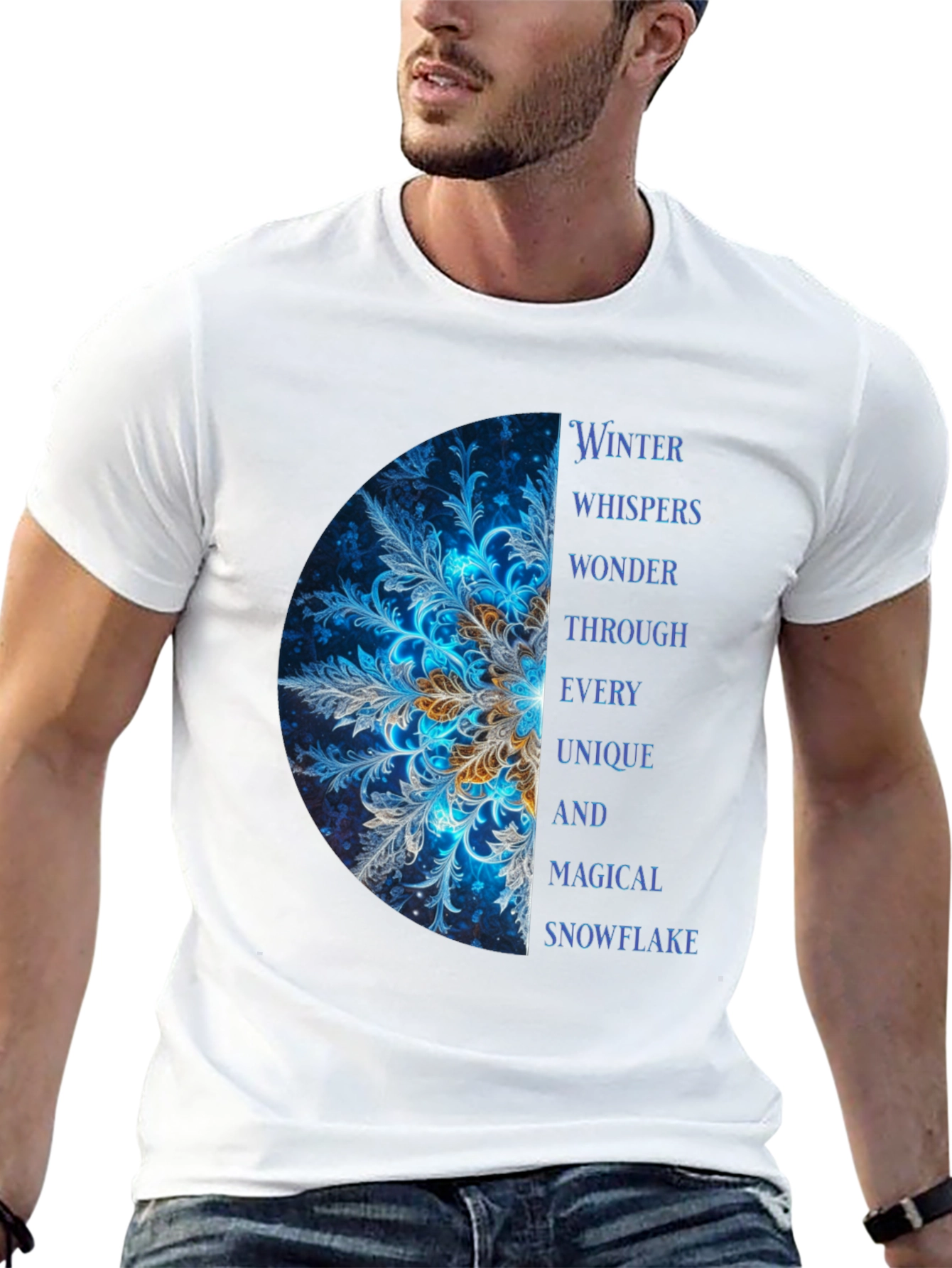 Winter Snowflake Graphic T-Shirt - Unique & Magical