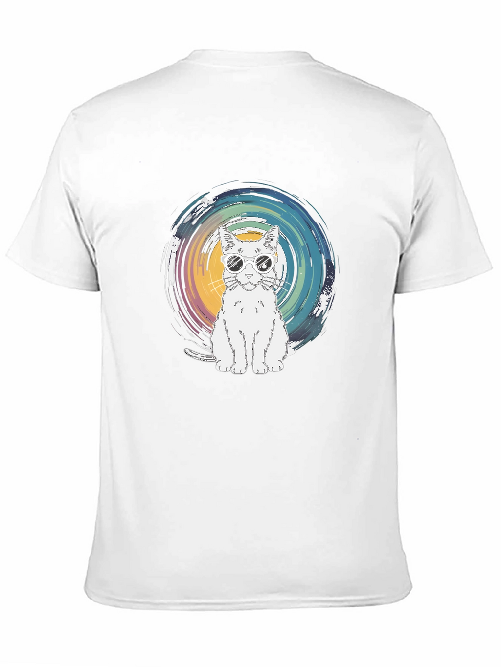 Cool Cat Graphic Tee - Black Cotton T-Shirt