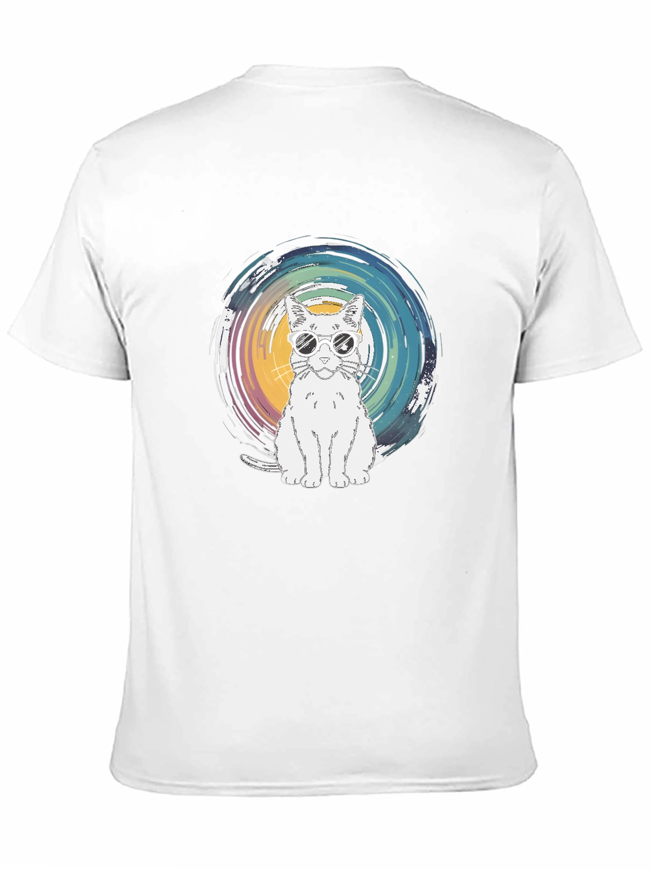 Cool Cat Graphic Tee - Black Cotton T-Shirt